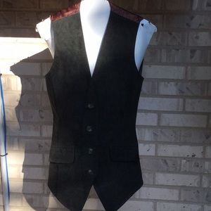 Express Vintage long Genuine leather vest